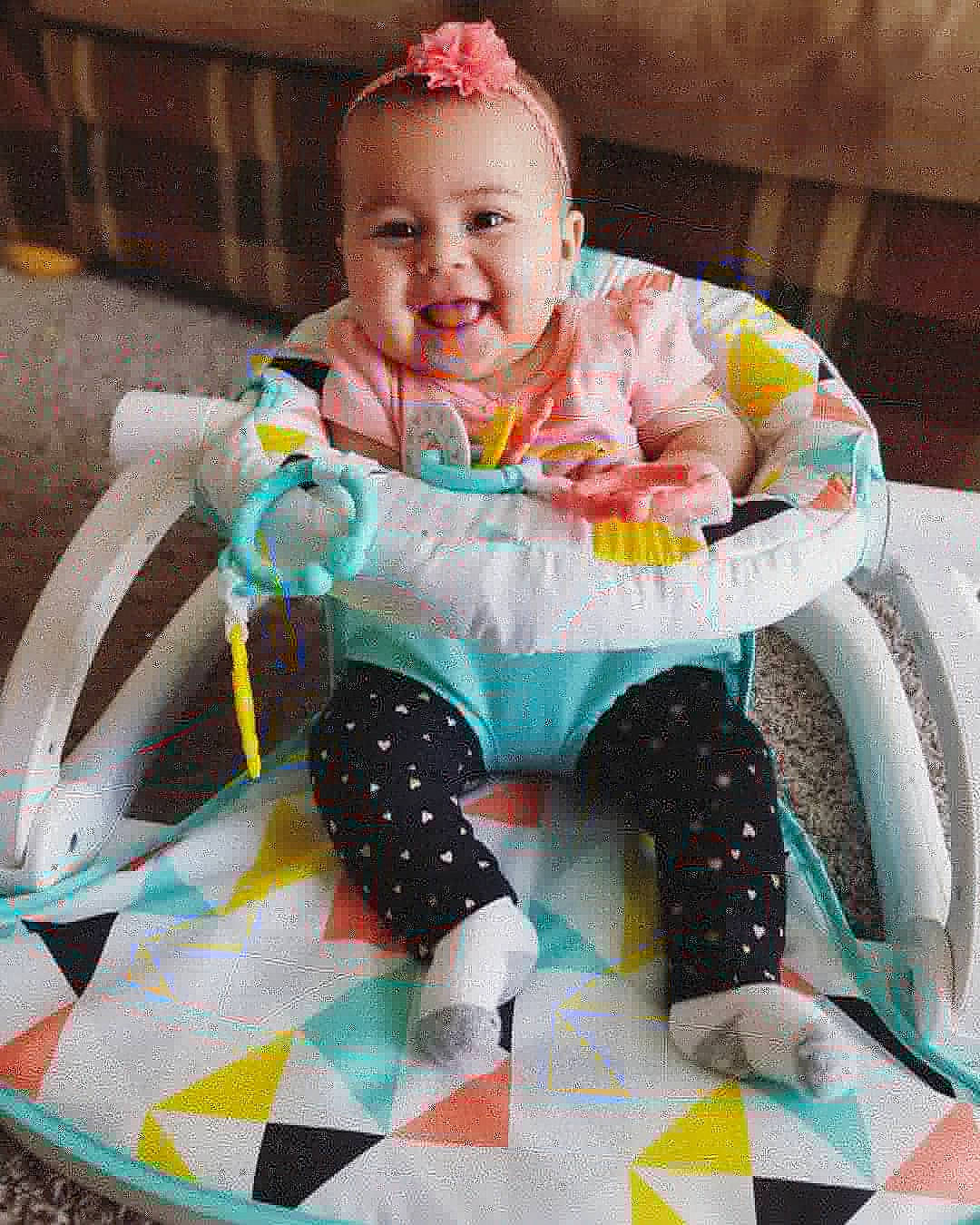 Olivia Jane is registered to the contest to win money with this photo: baby, baby_products, baby_toys, child, joy, person, play, product, sitting, toddler