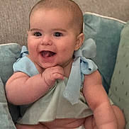 Christian participe au concours pour gagner de l'argent avec cette photo : baby, child, smiling, happy, diaper, cushion, blue_clothing, sitting, cute, infant, indoor, skin, face, hand, foot, portrait, young, plush, comfort, joy