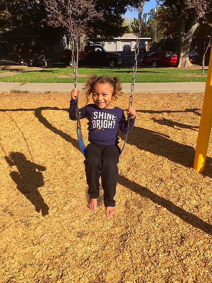 Eva joined the competition — help win amazing prizes! child, city, fun, grass, happy, joy, landscape, lawn, leisure, outdoor_play_equipment, people_in_nature, person, plant, playground, recreation, shade, smile, soil, swing, tints_and_shades