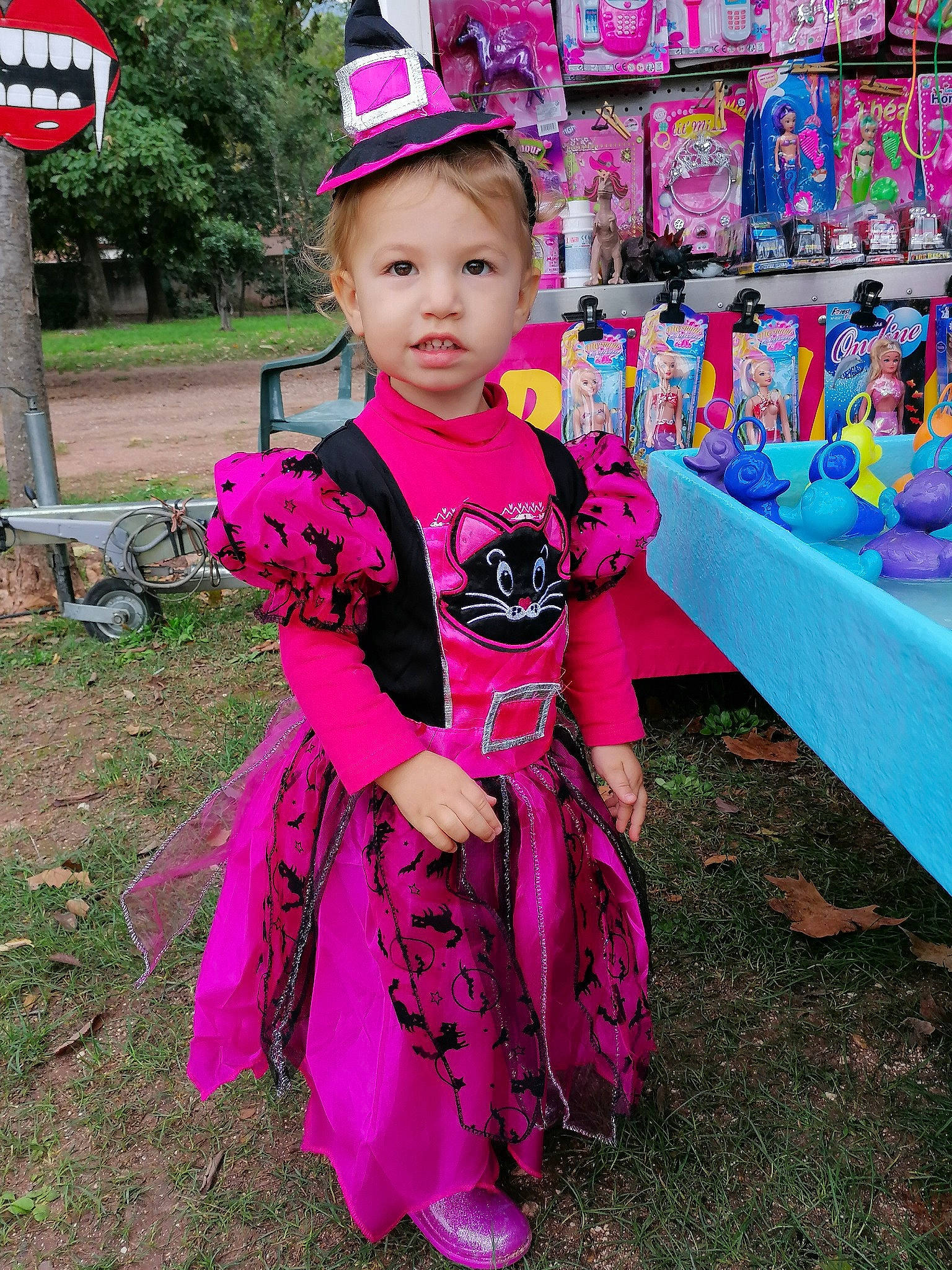 Aléna participe au concours pour gagner de l'argent avec cette photo : child, child_model, clothing, costume, dress, fictional_character, magenta, outerwear, person, pink, plant, purple, textile, toddler