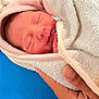 newborn, baby, towel, hand, sleeping, closeup, skin, wrapped, infant, peaceful, soft, blue_background, portrait, cute, tiny, fresh, human, resting, newborn_baby, gentle