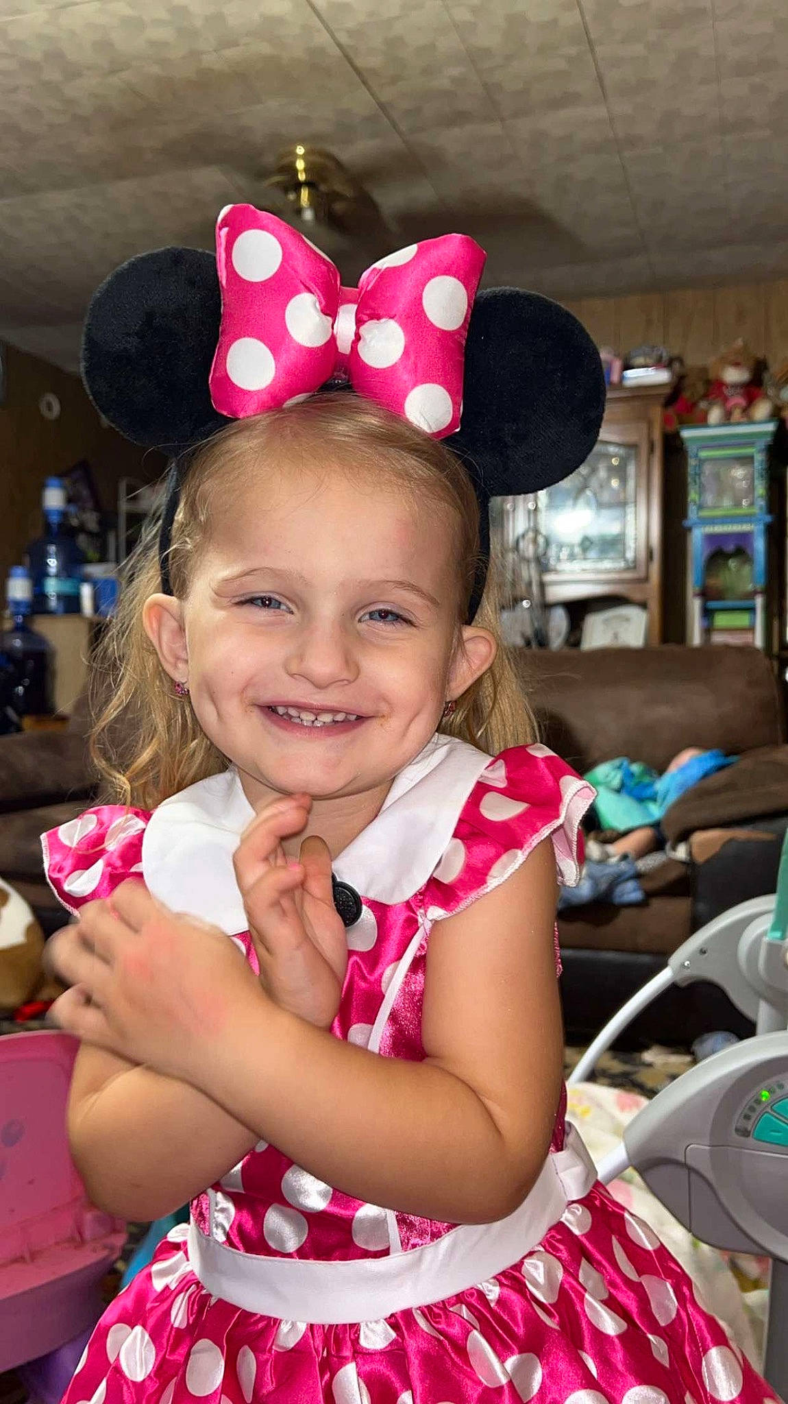 Paisley joined the competition — help win amazing prizes! beauty, child, costume_hat, event, fashion_accessory, fun, hair_accessory, happy, hat, headpiece, joy, leisure, magenta, party, party_hat, party_supply, pattern, person, pink, smile