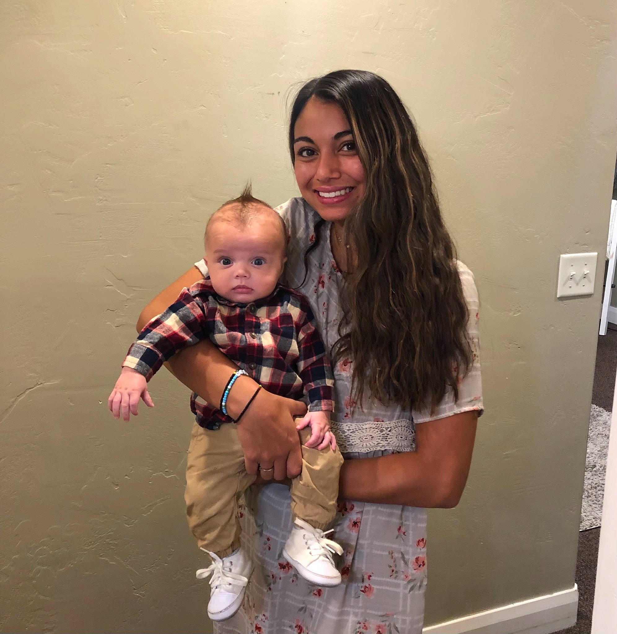 Greysen joined the competition — help win amazing prizes! baby, baby_toddler_clothing, eye, fashion_design, flash_photography, fun, gesture, happy, human_body, iris, joy, leg, person, shoulder, skin, sleeve, smile, standing, t_shirt, thumb