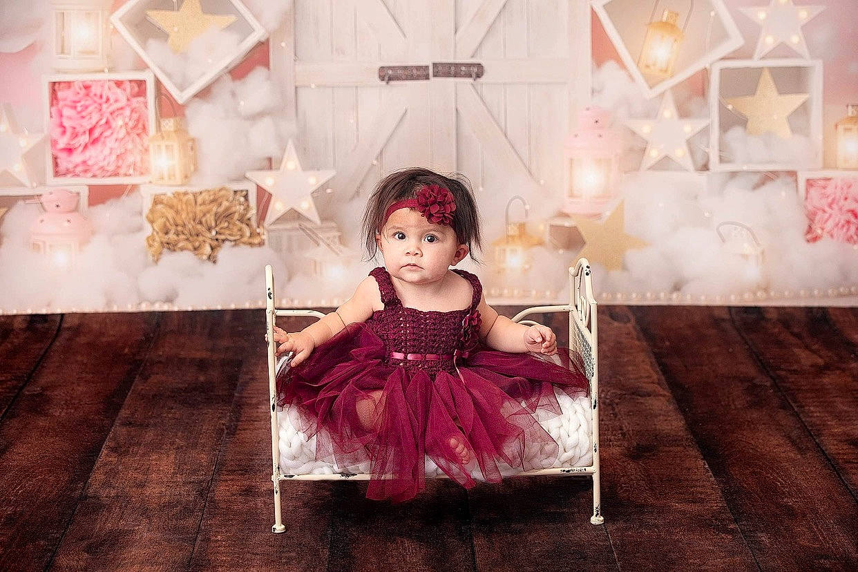 Celina is registered to the contest to win money with this photo: art, doll, dress, fashion_accessory, fashion_design, flooring, happy, lighting_accessory, magenta, ornament, pattern, peach, person, pink, room, textile, toy, vintage_clothing, visual_arts, wall