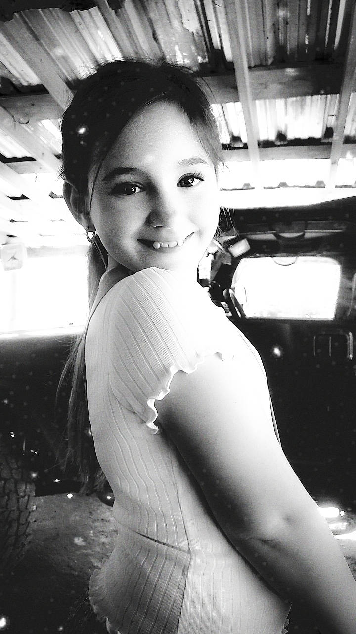 Isabella joined the competition — help win amazing prizes! black_and_white, black_hair, chest, elbow, eye, eyelash, flash_photography, happy, human_leg, joy, lip, long_hair, monochrome, monochrome_photography, person, shoulder, smile, style, t_shirt, tints_and_shades