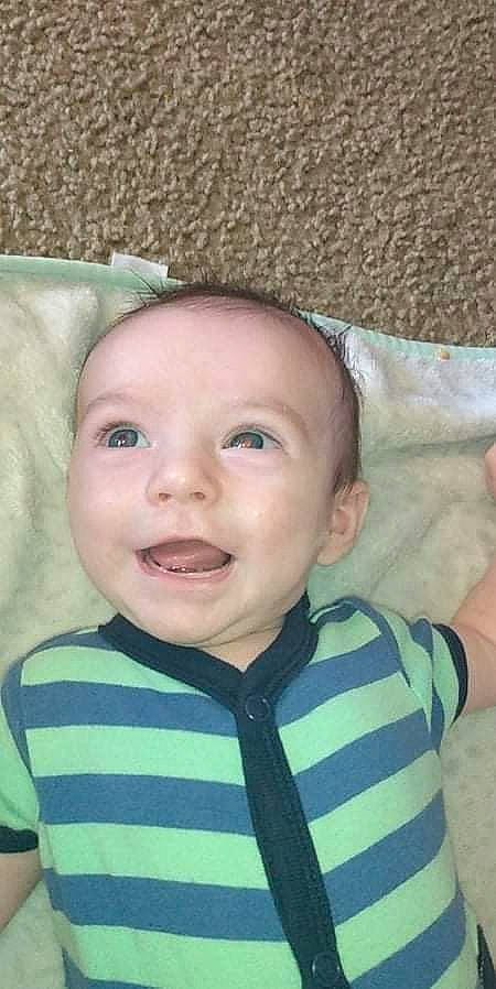 Nolan joined the competition — help win amazing prizes! baby, baby_toddler_clothing, cheek, chin, eye, eyebrow, eyelash, forehead, gesture, happy, head, iris, lip, mouth, neck, nose, outerwear, person, skin, sleeve