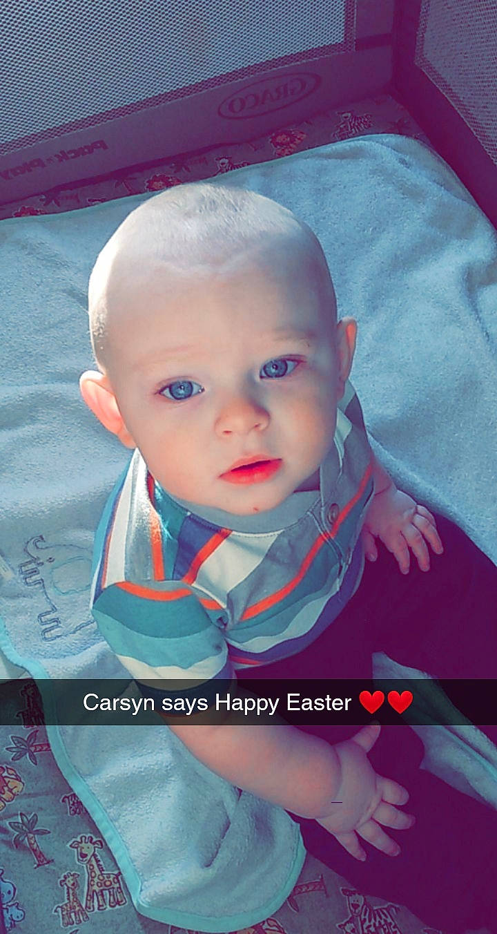 Carsyn joined the competition — help win amazing prizes! azure, baby, baby_toddler_clothing, cheek, child, electric_blue, eyebrow, fashion_accessory, flash_photography, hairstyle, happy, iris, mouth, nose, person, pink, product, sitting, sleeve, t_shirt