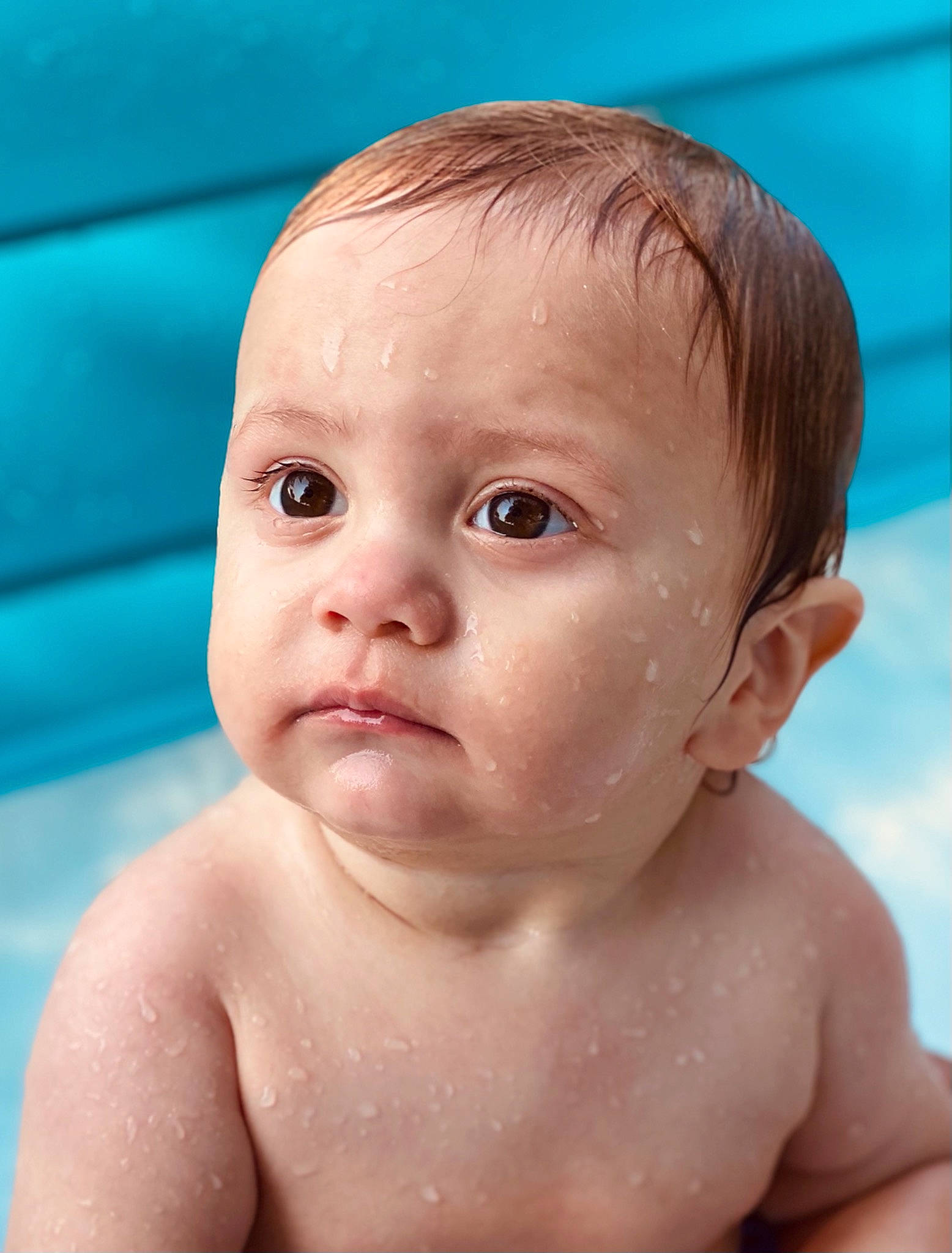 Branson joined the competition — help win amazing prizes! baby_bathing, blue, cheek, chin, eye, eyebrow, eyelash, face, fluid, forehead, hair, hairstyle, head, human_body, jaw, lip, neck, nose, person, skin