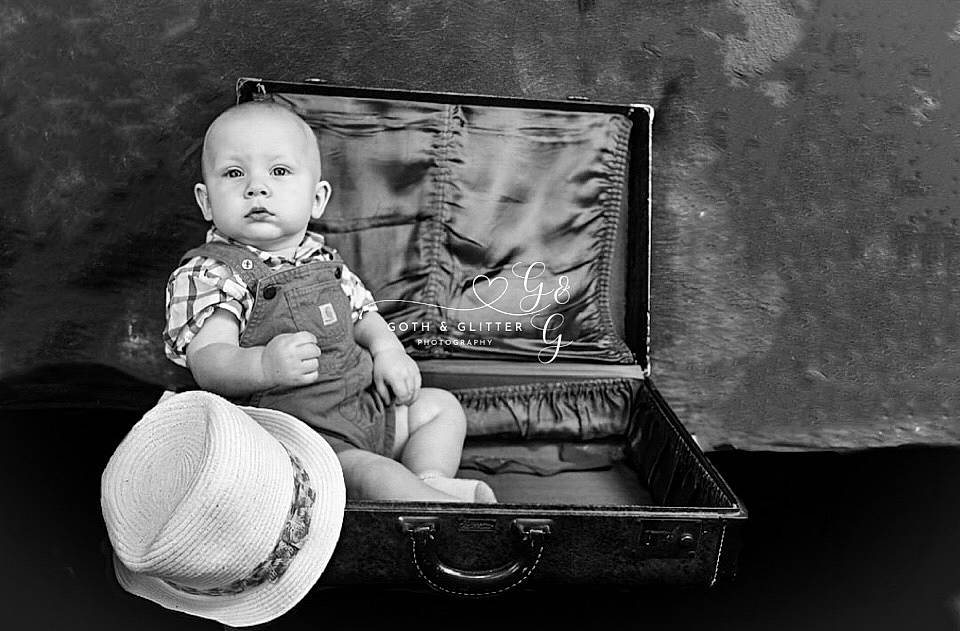 Jaxton joined the competition — help win amazing prizes! art, baby, black, black_and_white, box, cap, eye, fashion_accessory, flash_photography, happy, monochrome, monochrome_photography, person, sitting, still_life_photography, stock_photography, style, sun_hat, toddler, vintage_clothing