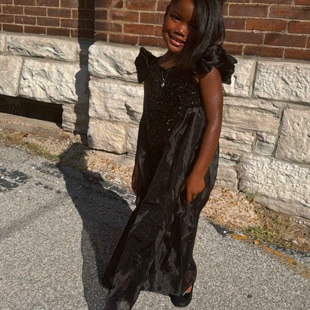 Treasure is registered to the contest to win money with this photo: architecture, brick, building, child, clothing, dress, eveningdress, face, fashion, female, formalwear, girl, happy, head, person, photography, portrait, road, slate, wall