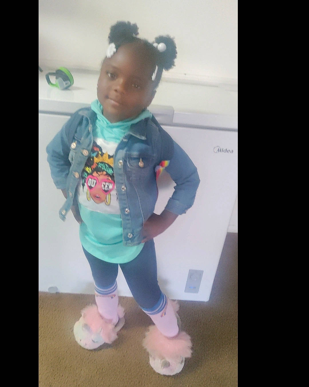 Dalaija joined the competition — help win amazing prizes! arm, baby, baby_toddler_clothing, child, cool, electric_blue, joint, knee, neck, outerwear, pattern, person, personal_protective_equipment, play, shoulder, sleeve, sock, sportswear, t_shirt, thigh