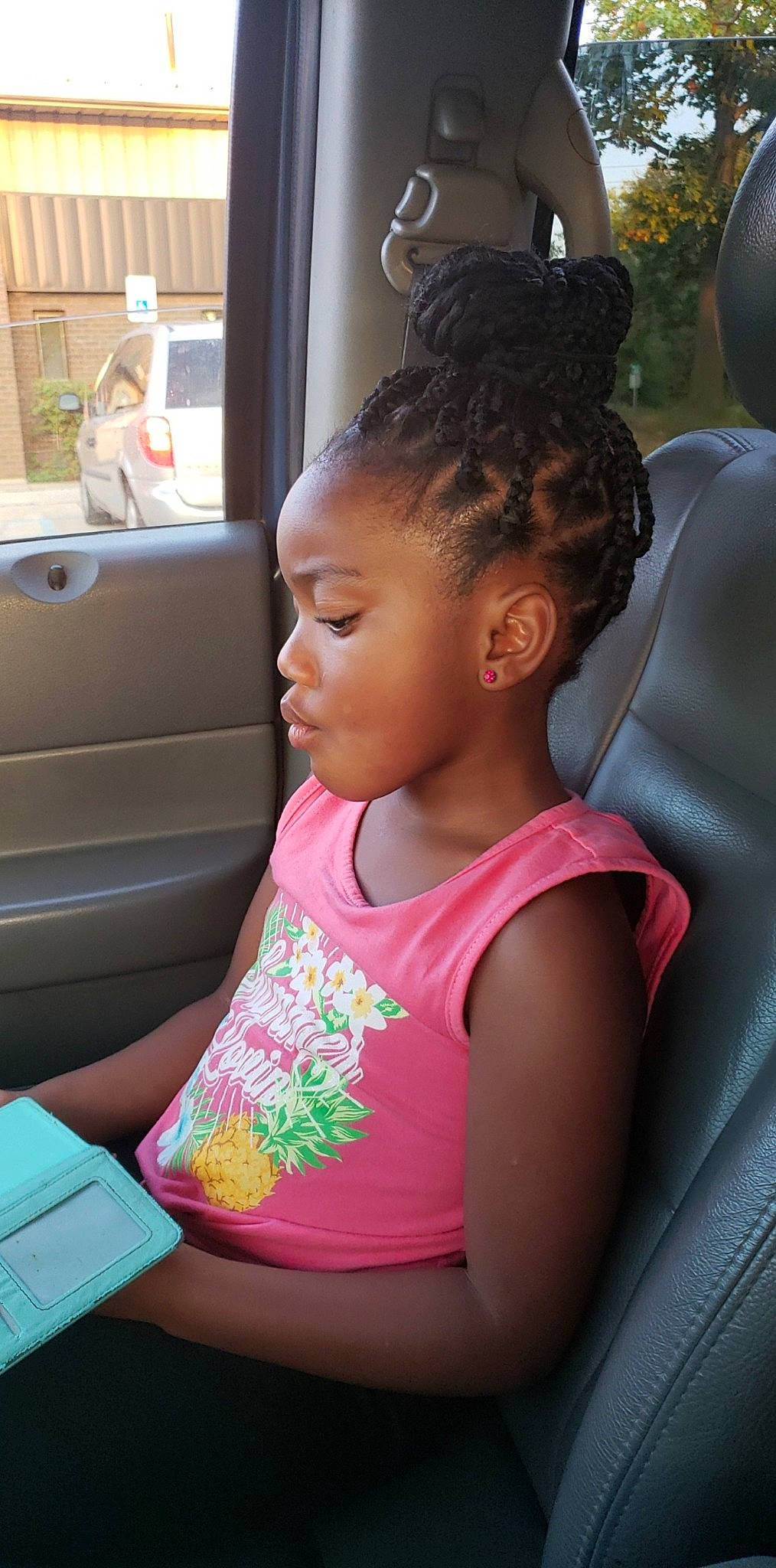 Dasiire is registered to the contest to win money with this photo: black_hair, braid, child, cornrows, ear, hair, hairstyle, joy, neck, person, toddler