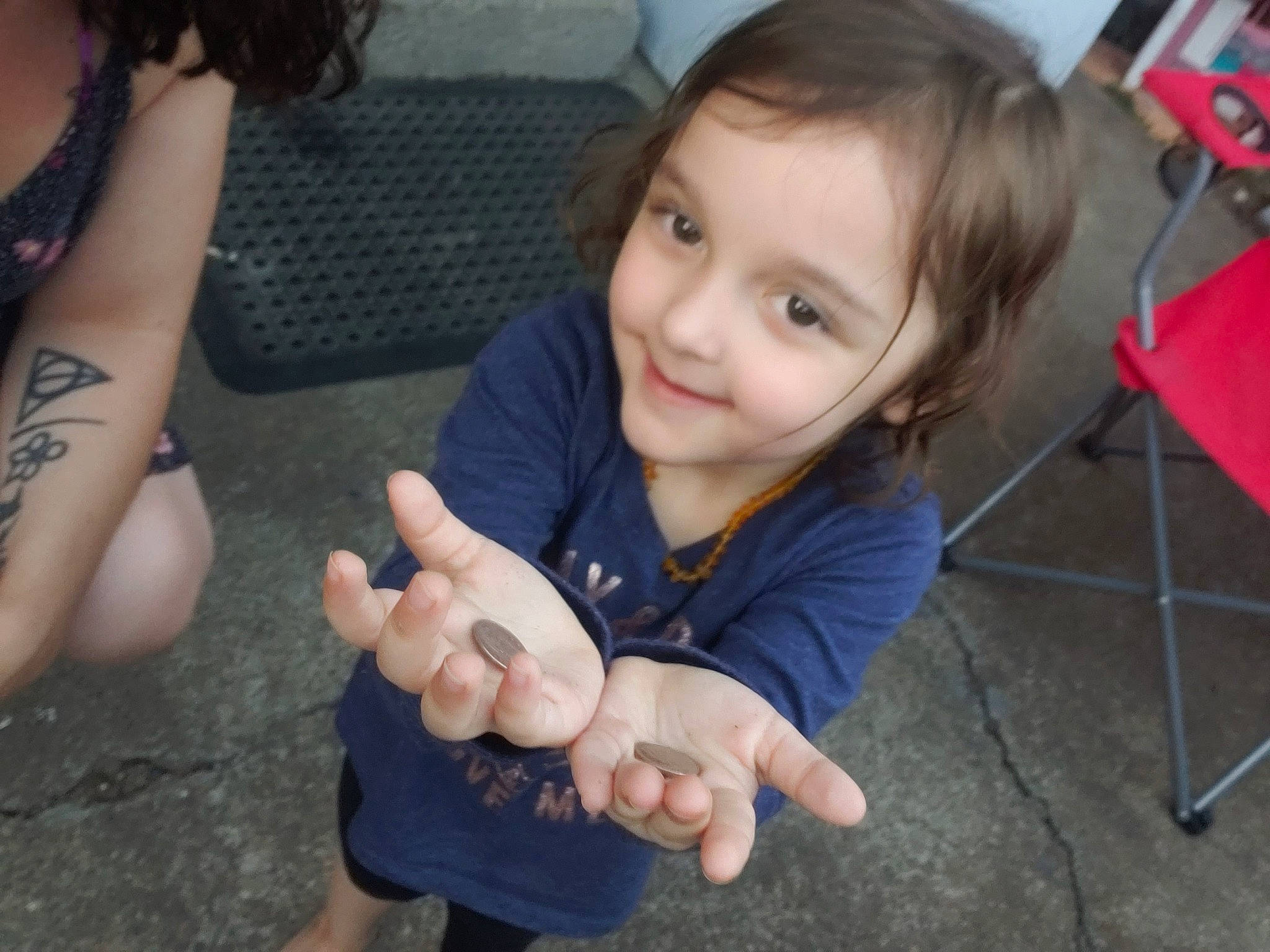 Rosalina joined the competition — help win amazing prizes! child, finger, gesture, hand, joy, leg, person, play, smile, thumb, toddler
