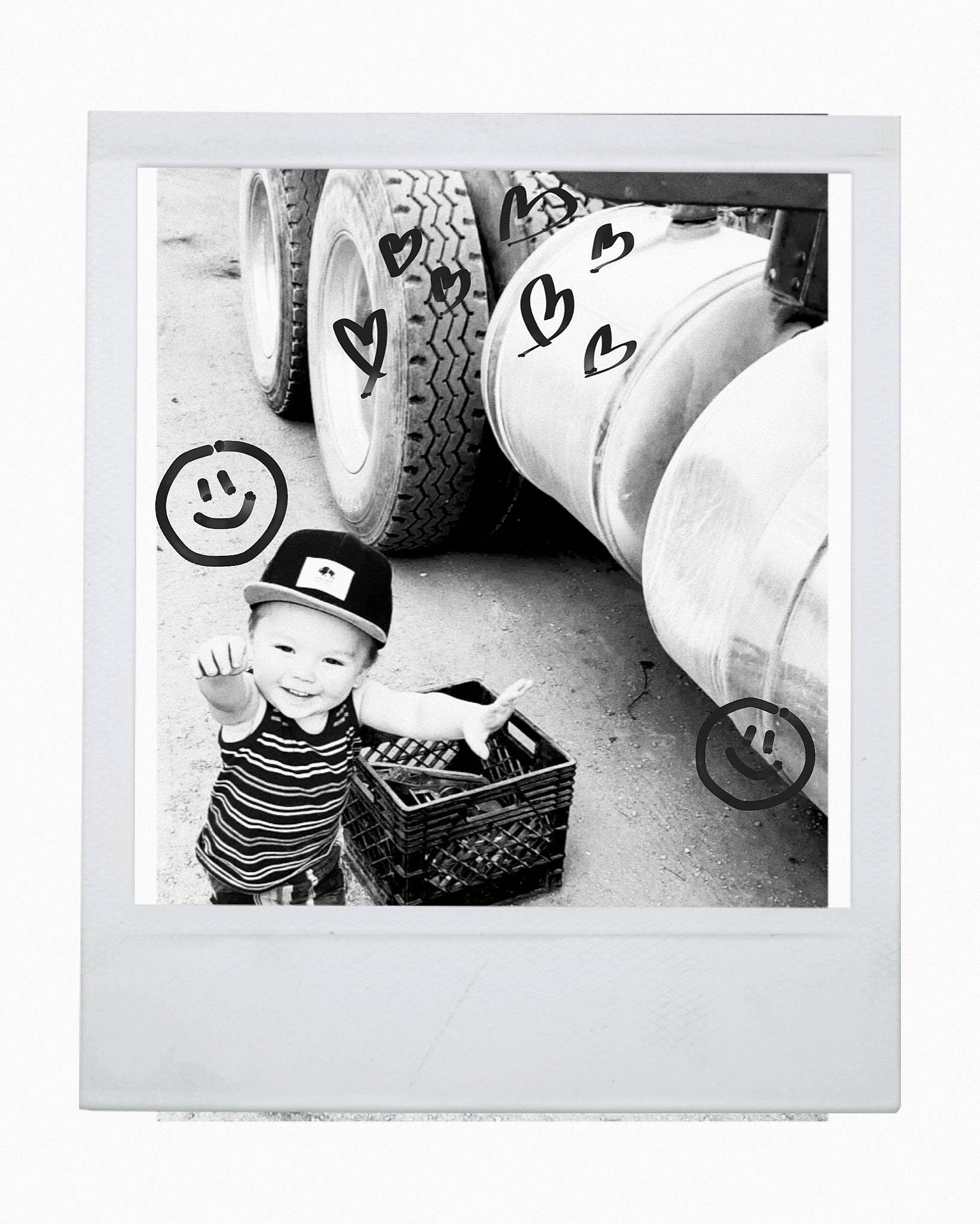 Terrell joined the competition — help win amazing prizes! art, automotive_tire, automotive_wheel_system, ball, black_and_white, child, comfort_food, cup, drinkware, font, hat, joy, monochrome, monochrome_photography, person, product, room, serveware, sitting, still_life_photography