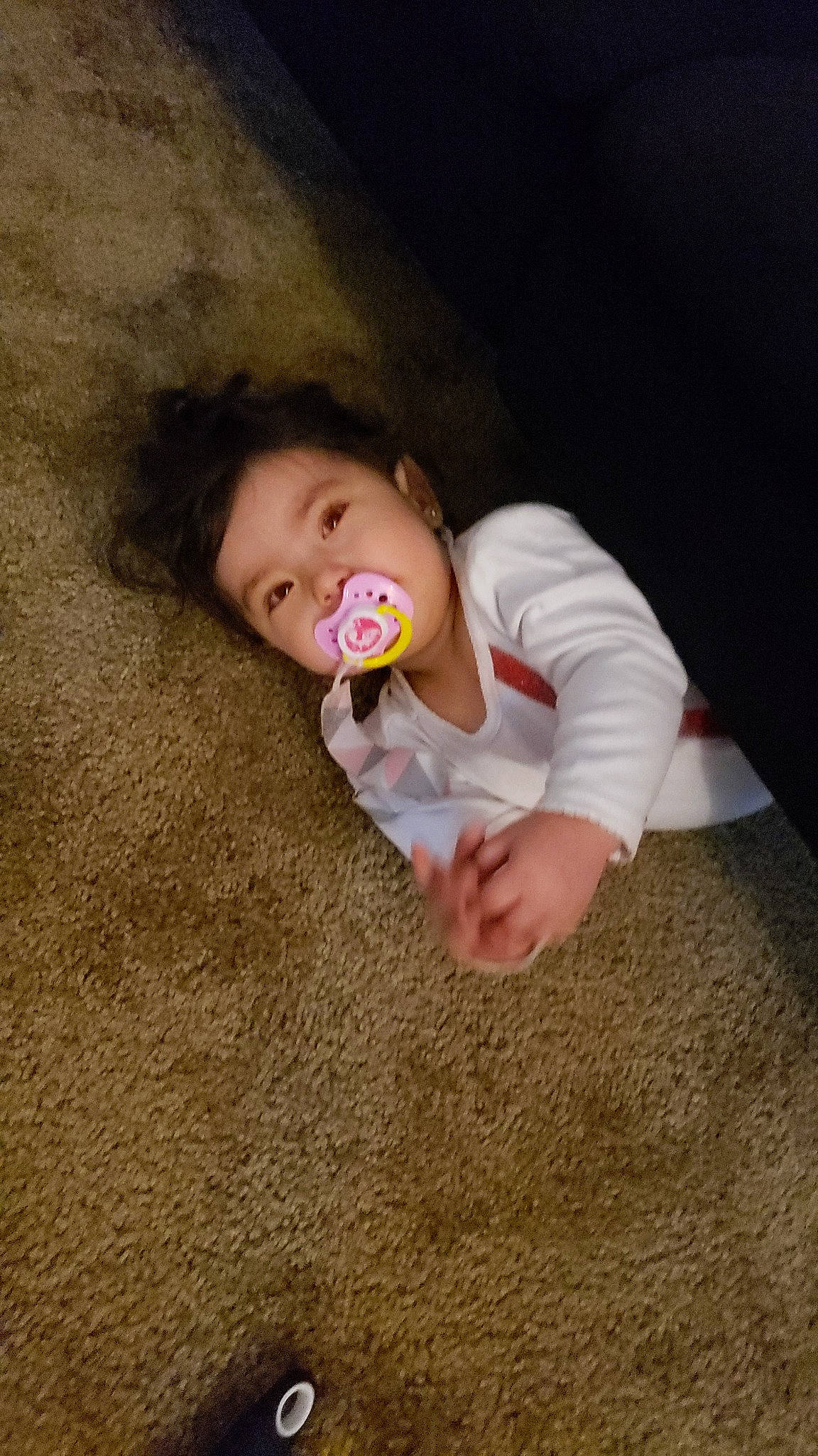 Angelina is registered to the contest to win money with this photo: child, eye, finger, fun, girl, hand, infant, joy, mouth, person, skin, toddler