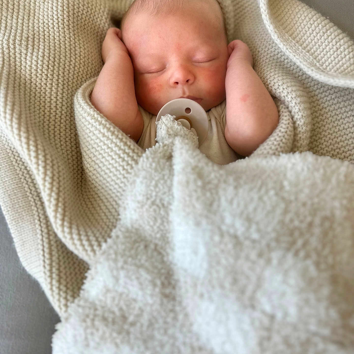 Auzy joined the competition — help win amazing prizes! baby, blanket, crib, face, furniture, head, infantbed, newborn, person, photography, portrait, quilt, sleeping, towel