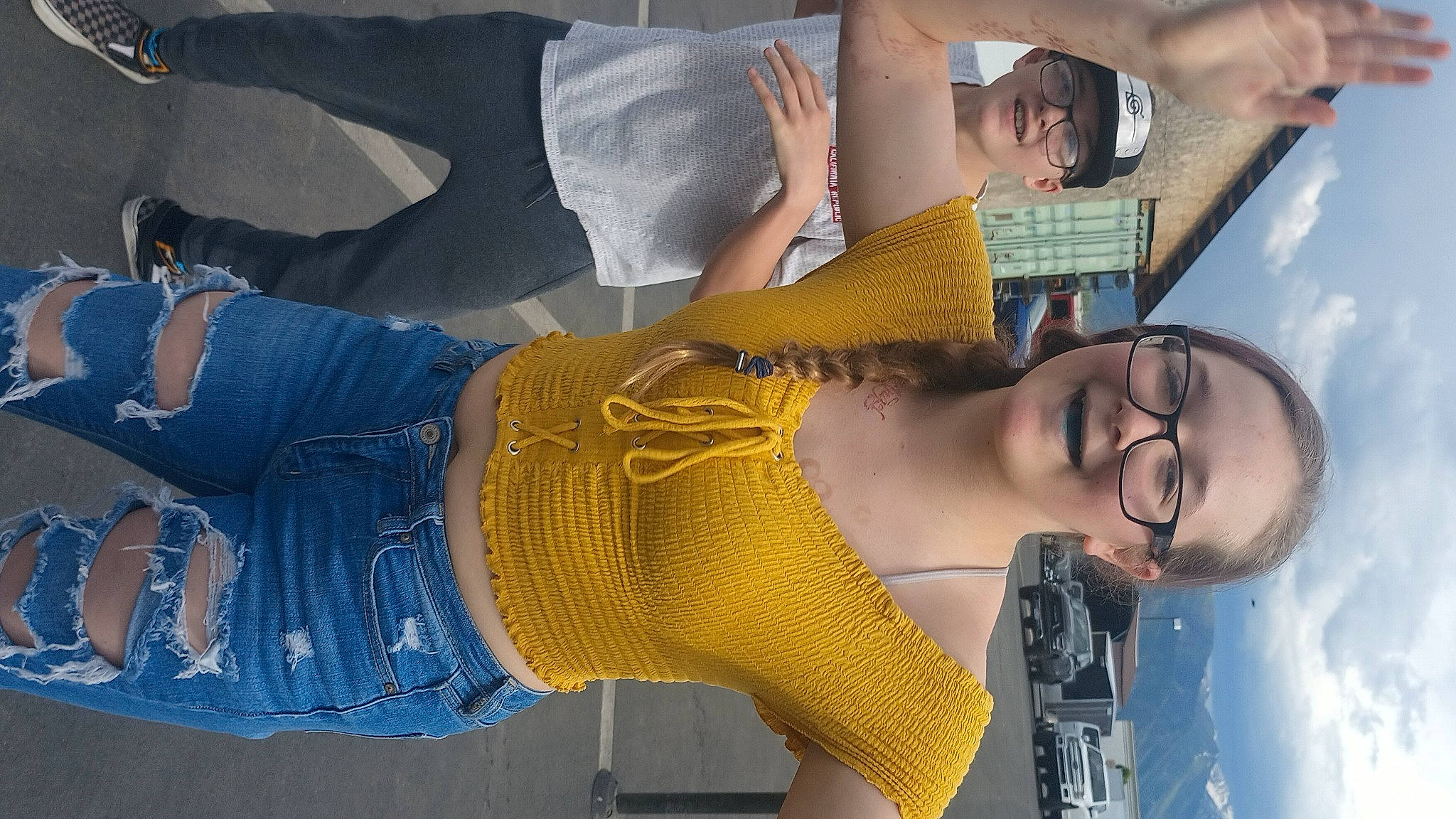 Makayla joined the competition — help win amazing prizes! cool, elbow, eye, eyelash, eyewear, fun, hand, happy, headwear, human_body, joint, joy, knee, leisure, mouth, muscle, neck, person, shoulder, smile