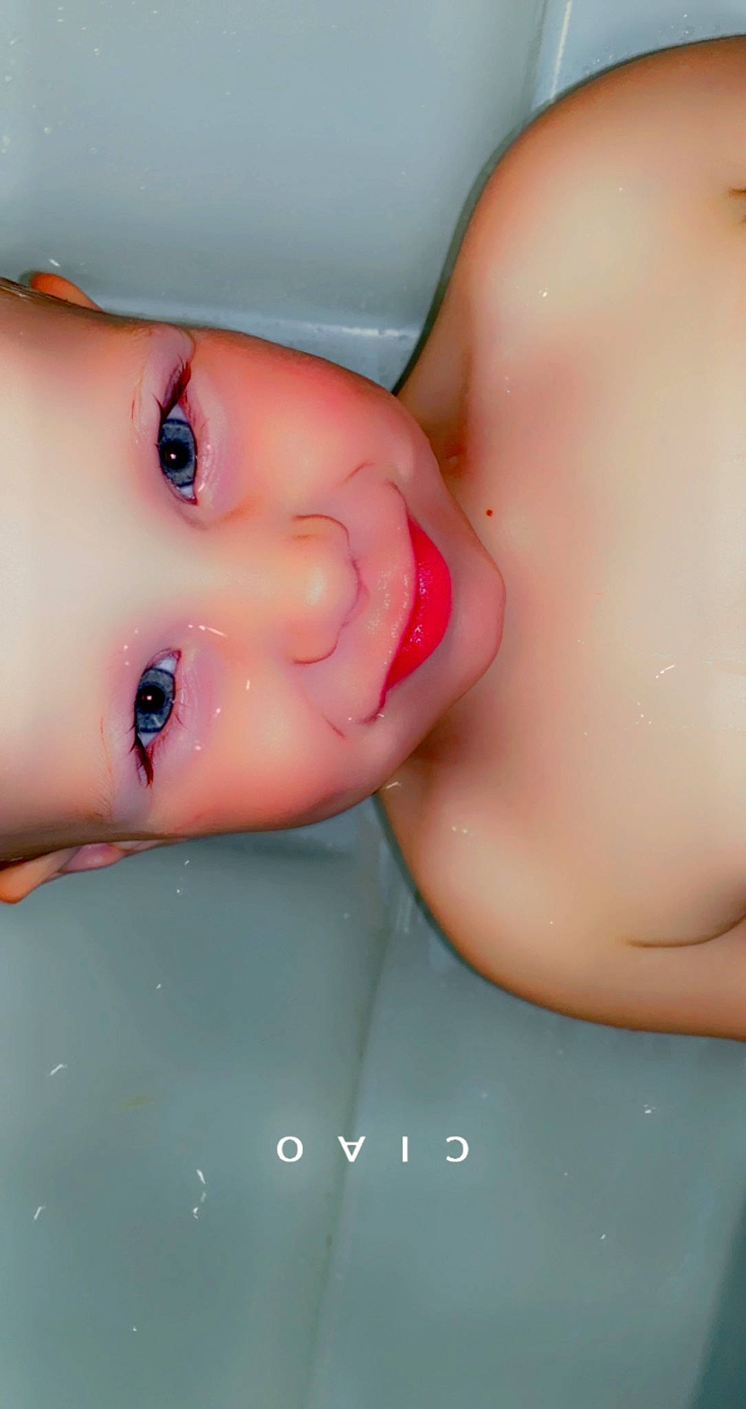 Kolson is registered to the contest to win money with this photo: bathing, cheek, chest, child, eyelash, flesh, fluid, fun, happy, headwear, jaw, joy, lip, liquid, mouth, nail, neck, nose, person, plastic