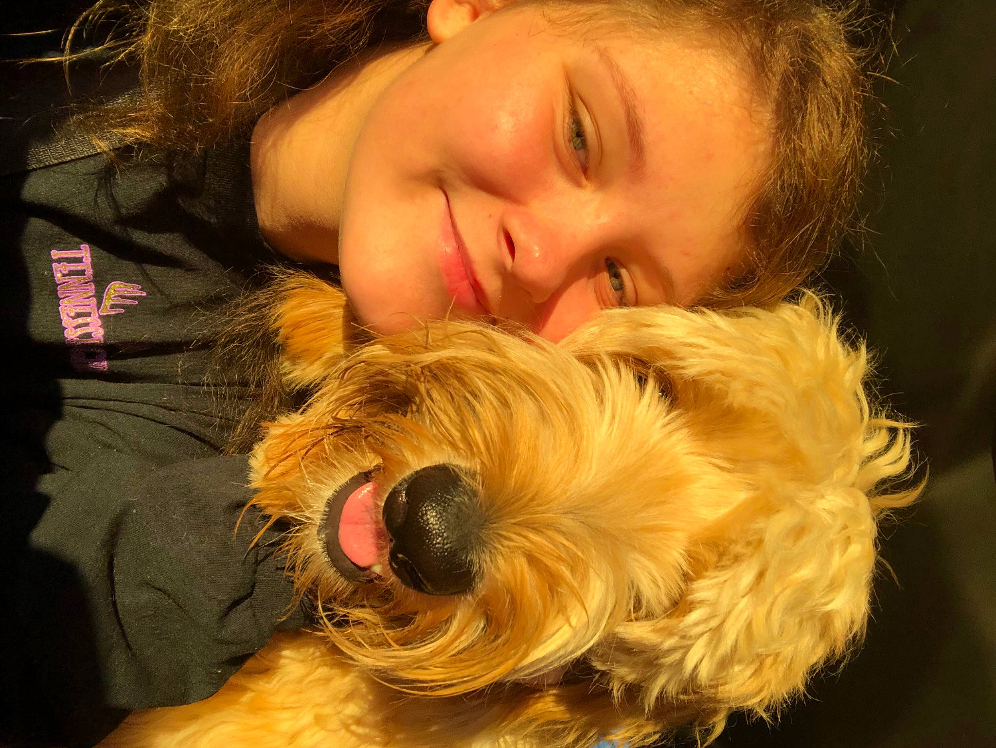 Blair is registered to the contest to win money with this photo: blond, canidae, carnivore, companion_dog, dog, dog_breed, ear, fawn, fur, happy, liver, selfie, small_terrier, smile, snout, sporting_group, surfer_hair, terrier, toy_dog, working_animal