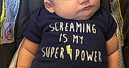 Caspian joined the competition — help win amazing prizes! baby, sleeping, child, infant, car_seat, portrait, close_up, face, eyes_closed, dark_clothing, striped_blanket, seat_belt, vehicle_interior, safe, peaceful, cute, shirt_text, superpower, resting, photography