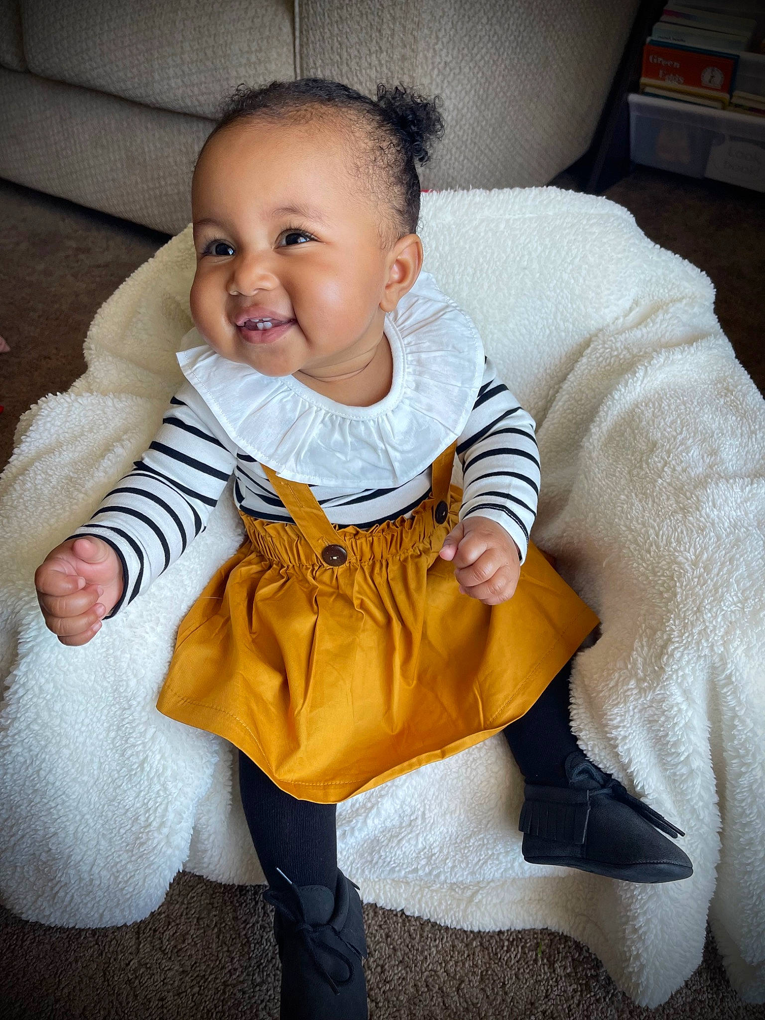 Amarah is registered to the contest to win money with this photo: baby, baby_toddler_clothing, cheek, child, collar, comfort, cool, eye, face, flash_photography, hair, happy, head, iris, joy, pattern, person, sitting, sleeve, smile