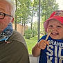 Brian is registered to the contest to win money with this photo: accessories, adult, baby, baseballcap, cap, clothing, cream, cutlery, face, glasses, hat, head, male, man, person, photography, portrait, spoon, summer, t_shirt