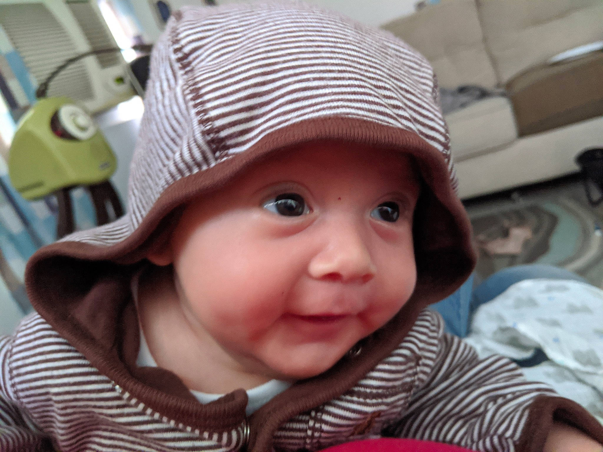 Corbyd is registered to the contest to win money with this photo: baby, beauty, bonnet, cap, cheek, child, cool, eye, face, fashion_accessory, fun, hat, head, headgear, headwear, nose, person, skin, smile, sun_hat