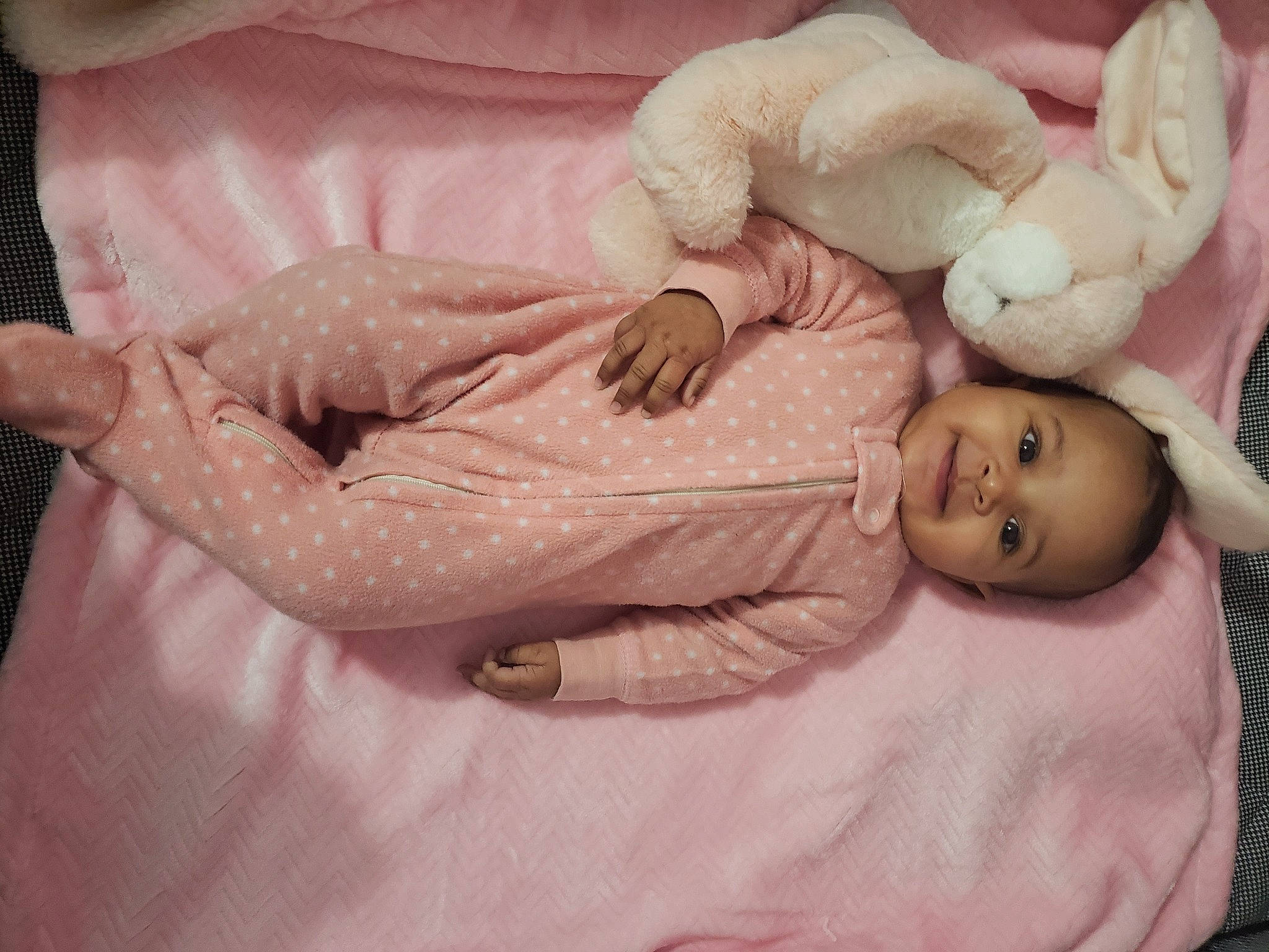 Harmony Rose joined the competition — help win amazing prizes! arm, baby, baby_products, baby_sleeping, baby_toddler_clothing, cheek, comfort, ear, eye, finger, gesture, hand, head, human_body, joy, leg, linens, person, pink, skin