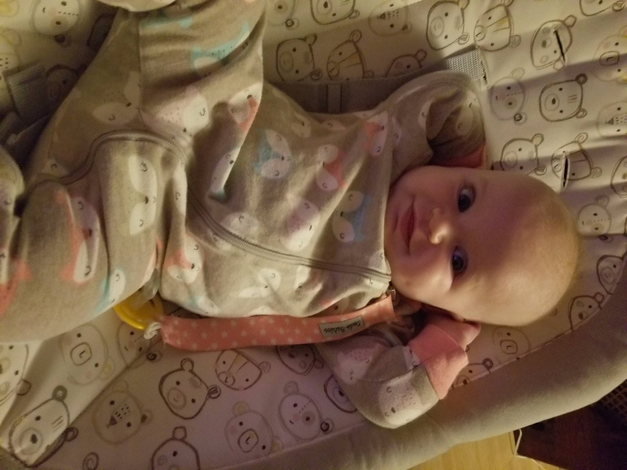 Ruth joined the competition — help win amazing prizes! baby, baby_safety, baby_toddler_clothing, cheek, chest, child, comfort, ear, eye, eyelash, face, head, infant_bed, linens, mammal, mouth, person, pink, skin, textile