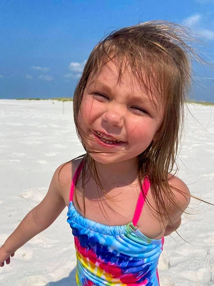 Rae joined the competition — help win amazing prizes! azure, beach, beauty, blond, body_of_water, cool, fun, hairstyle, happy, joy, leisure, people_in_nature, people_on_beach, person, sand, sky, smile, summer, sunlight, swimsuit_top