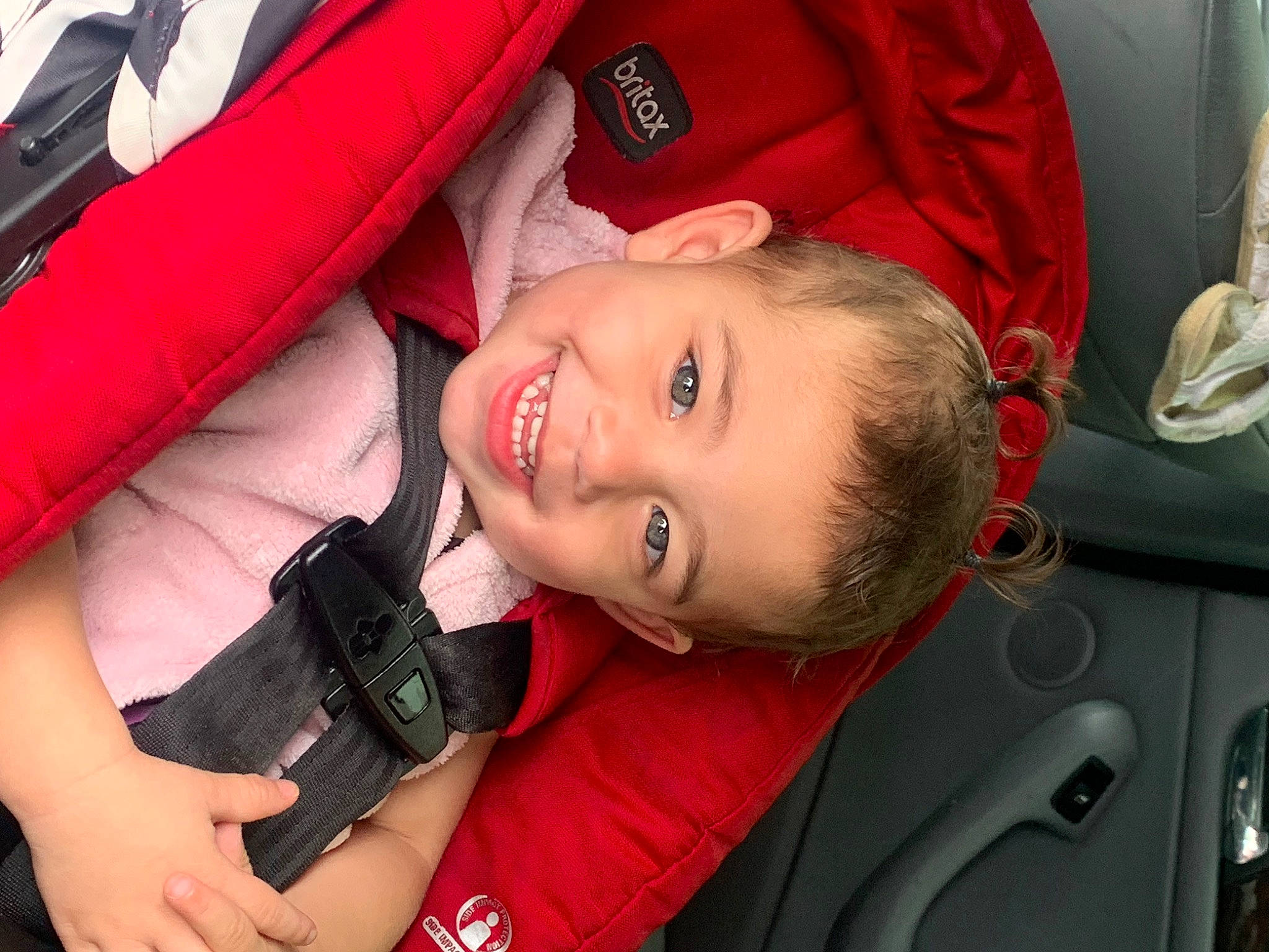 Cecilia joined the competition — help win amazing prizes! auto_part, baby_carriage, baby_products, car_seat, child, comfort, fashion, flash_photography, fun, happy, head, joy, lip, motor_vehicle, mouth, nose, person, red, skin, smile