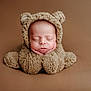 Samuel joined the competition — help win amazing prizes! newborn, baby, sleeping, costume, bear, fluffy, cute, hands, face, head, brown, background, soft, portrait, infant, cozy, child, animal_costume, resting, adorable
