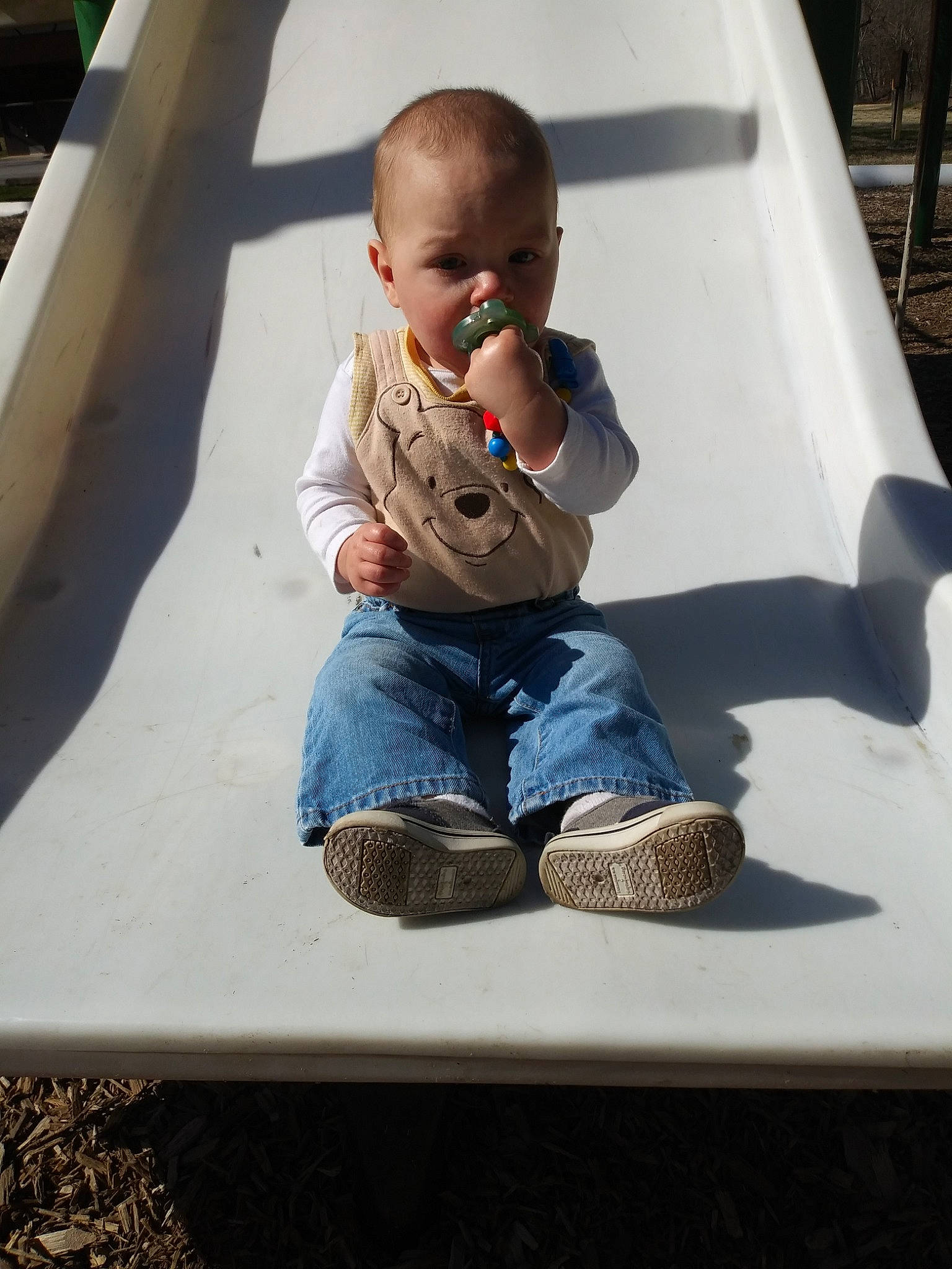 Clark joined the competition — help win amazing prizes! baby, child, fun, person, play, sitting, toddler, vacation