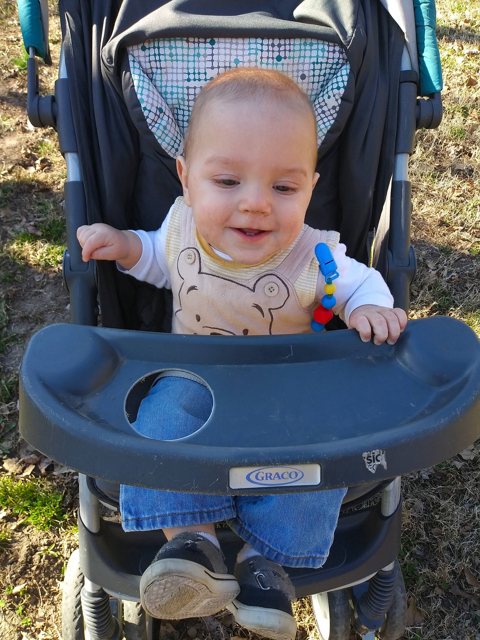 Clark is registered to the contest to win money with this photo: baby_carriage, baby_products, child, joy, person, product, toddler