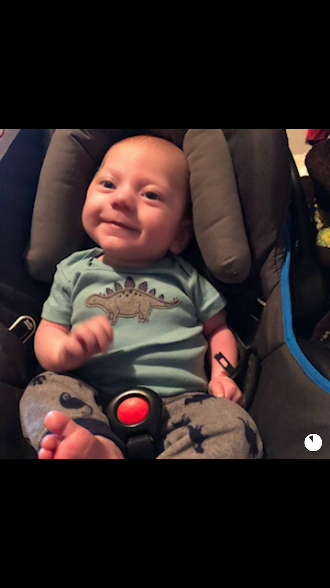 Layden is registered to the contest to win money with this photo: baby, baby_carriage, baby_in_car_seat, baby_products, birth, car_seat, cheek, child, comfort, hand, joy, person, play, product, seat_belt, sitting, sleep, smile, toddler