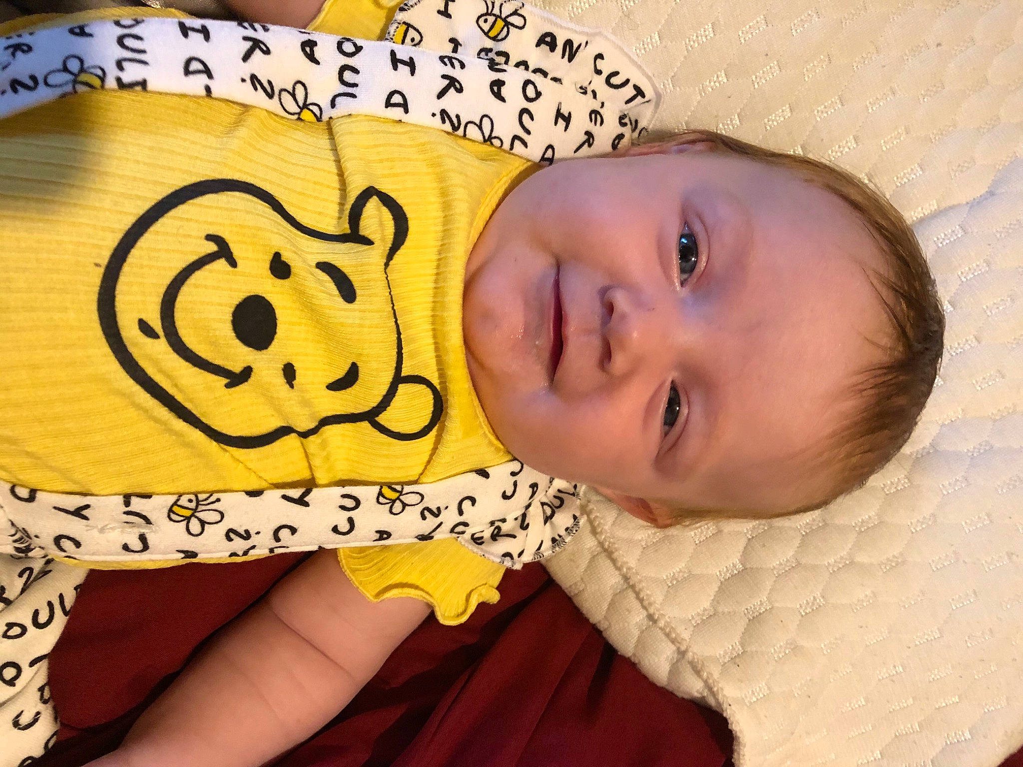 Carly joined the competition — help win amazing prizes! baby, baby_toddler_clothing, cheek, chin, eye, facial_expression, gesture, hair, hairstyle, hand, happy, head, mammal, mouth, nose, organ, person, skin, smile, textile