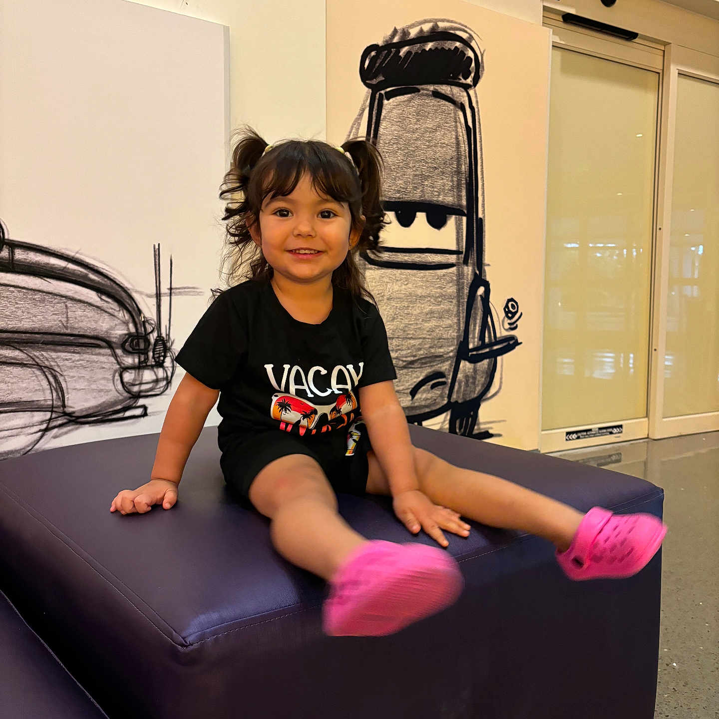 Kataleya joined the competition — help win amazing prizes! architecture, bodypart, building, child, clothing, couch, female, finger, footwear, furniture, girl, hand, indoors, interiordesign, livingroom, person, room, shoe, shorts, sitting