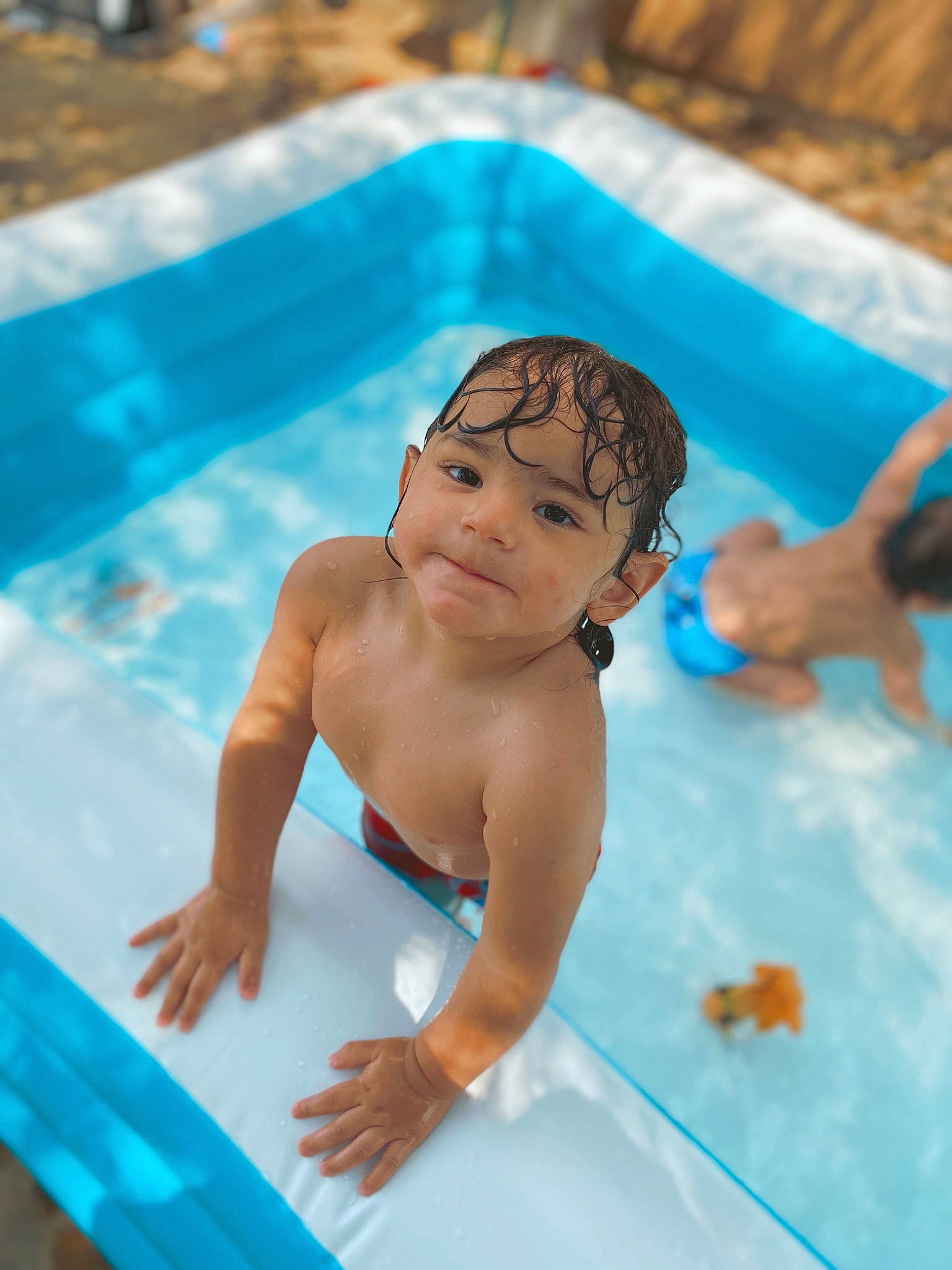 James joined the competition — help win amazing prizes! aqua, azure, baby, barechested, bathing, blue, chest, child, event, fluid, fun, games, happy, headwear, leisure, leisure_centre, nonbuilding_structure, person, recreation, swimming_pool