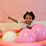 Autumn joined the competition — help win amazing prizes! balloons, carpet, celebration, child, curly_hair, cute, fun, happy, indoor, inflatable_pool, joyful, person, pink, playing, portrait, smiling, toddler, wall, white, young