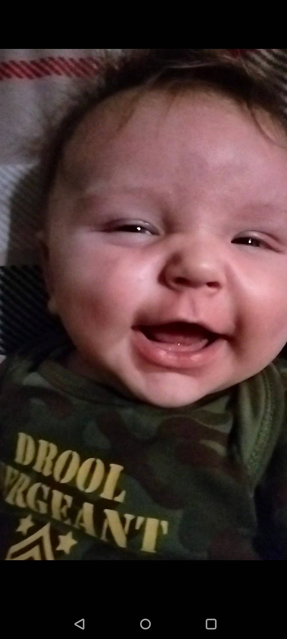 Junior is registered to the contest to win money with this photo: baby, baby_laughing, baby_toddler_clothing, cheek, cool, ear, eyebrow, eyelash, fun, happy, iris, jaw, lip, mouth, nose, person, sleeve, smile, toddler, tongue