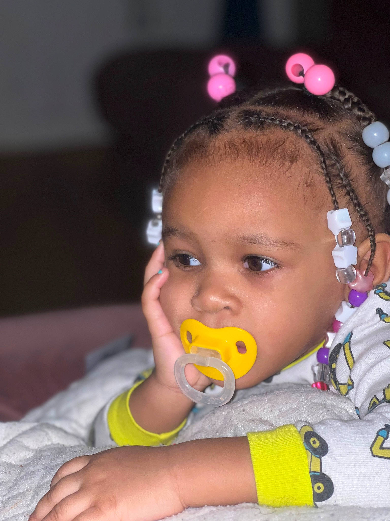 Dedrea is registered to the contest to win money with this photo: audio_equipment, baby, baby_products, baby_toddler_clothing, cheek, child, chin, comfort, ear, event, eyebrow, eyelash, face, fashion_accessory, fun, happy, head, nose, person, skin