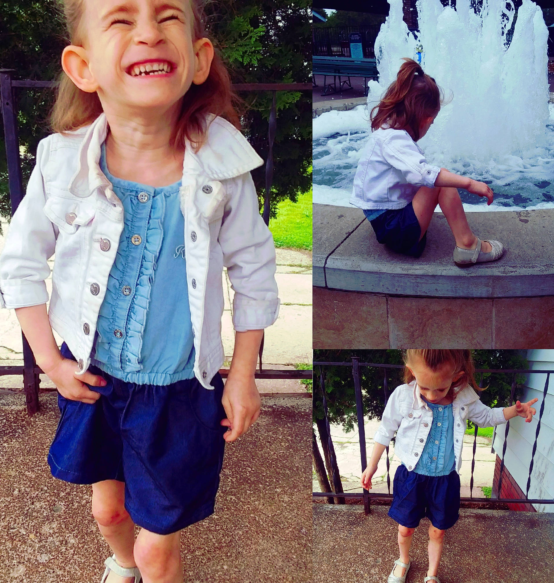 Airabella is registered to the contest to win money with this photo: beauty, blue, child, clothing, cool, denim, dress, fashion, footwear, jacket, jeans, joy, outerwear, person, play, shoe, shorts, sleeve, snapshot, summer