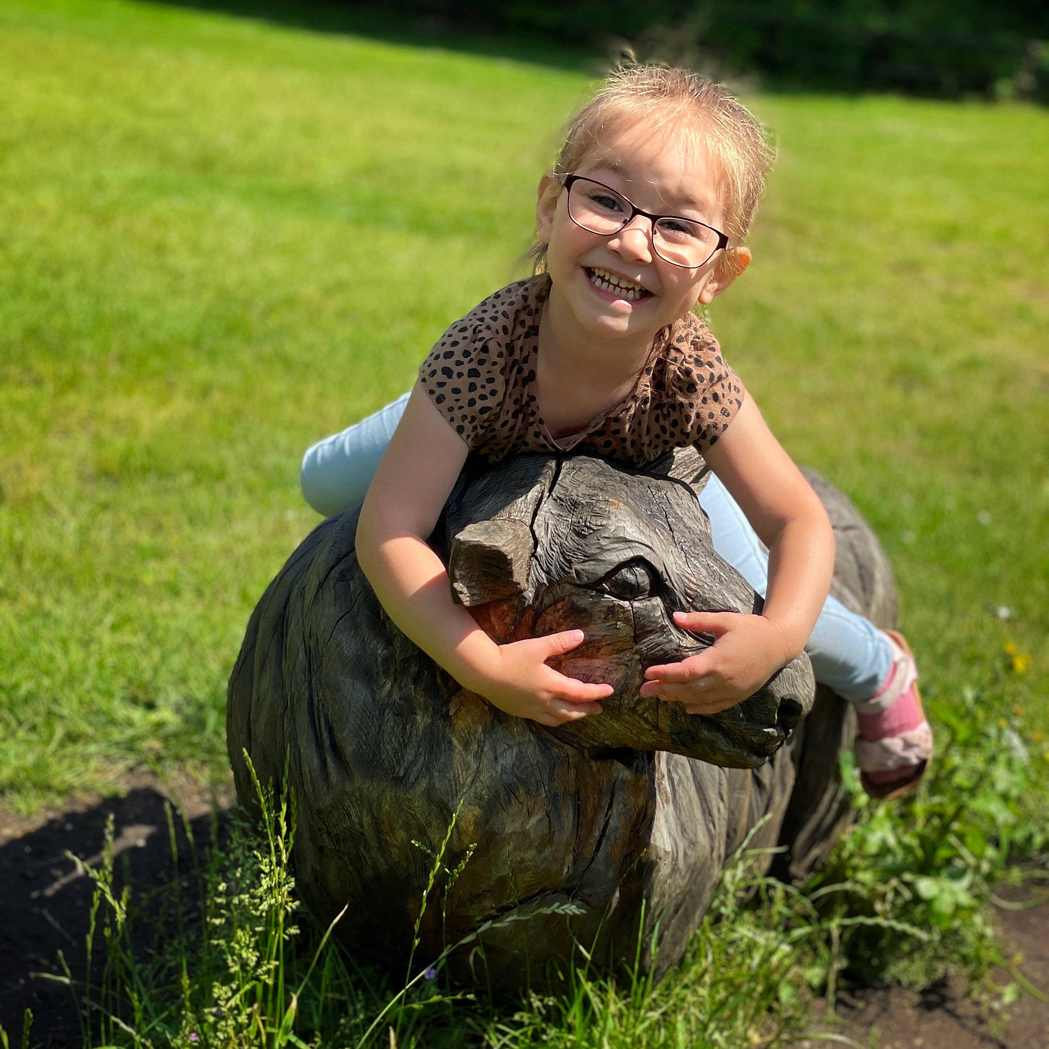 Adriana joined the competition — help win amazing prizes! blond, dress, eyewear, fawn, glasses, grass, grass_family, grassland, hair, hairstyle, hand, happy, head, joy, lawn, meadow, people_in_nature, person, plant, smile