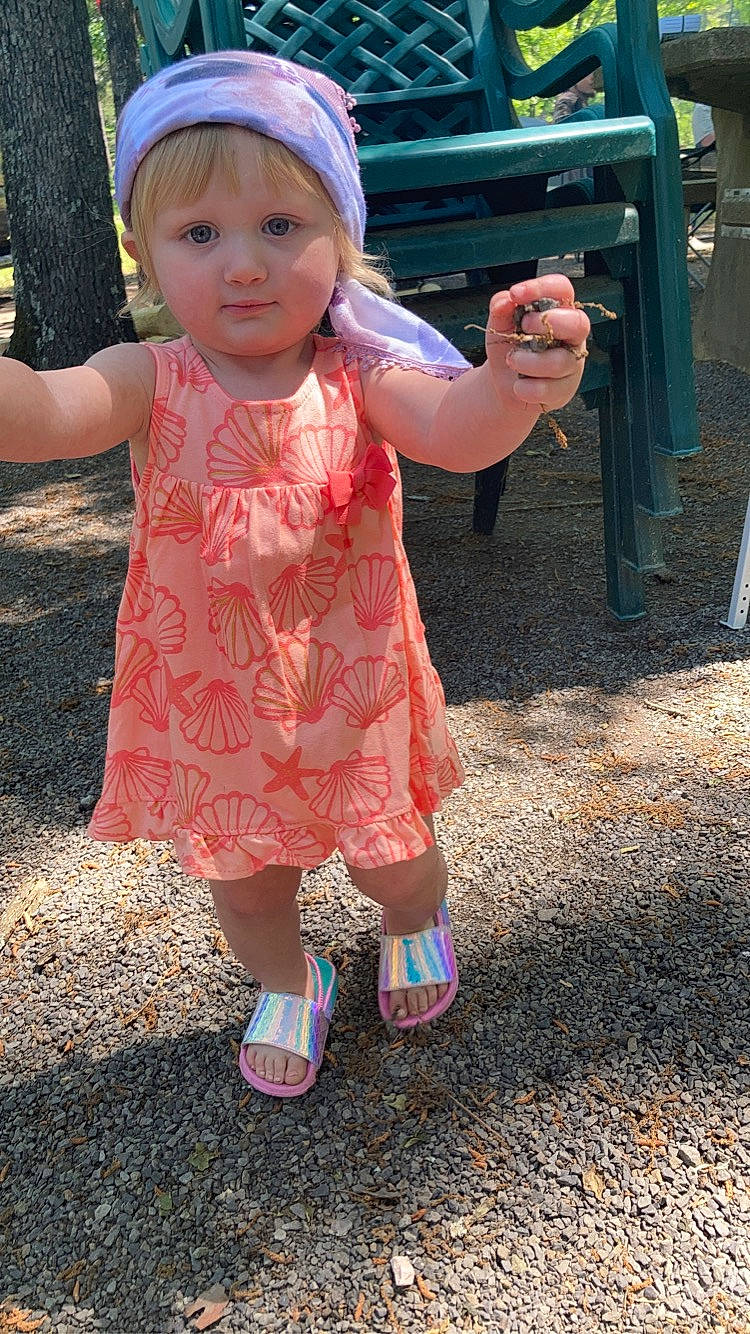 Jazelle joined the competition — help win amazing prizes! baby_toddler_clothing, cap, clothing, cool, eye, face, finger, gesture, grass, hair, hairstyle, hand, happy, head, headwear, leg, person, pink, skin, sleeve