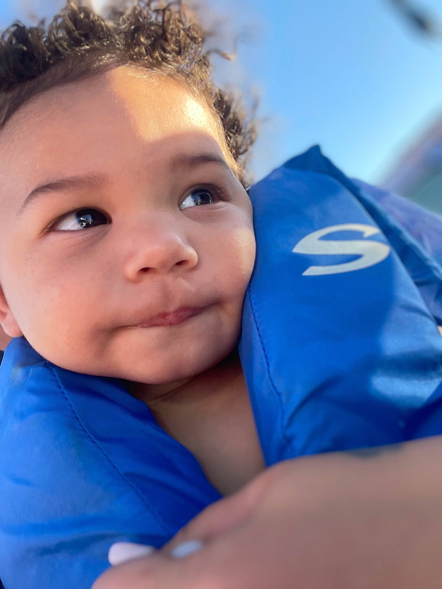 Ezekiel joined the competition — help win amazing prizes! baby, cheek, child, electric_blue, eyelash, flash_photography, fun, gesture, grass, happy, leisure, nose, person, portrait_photography, sky, toddler
