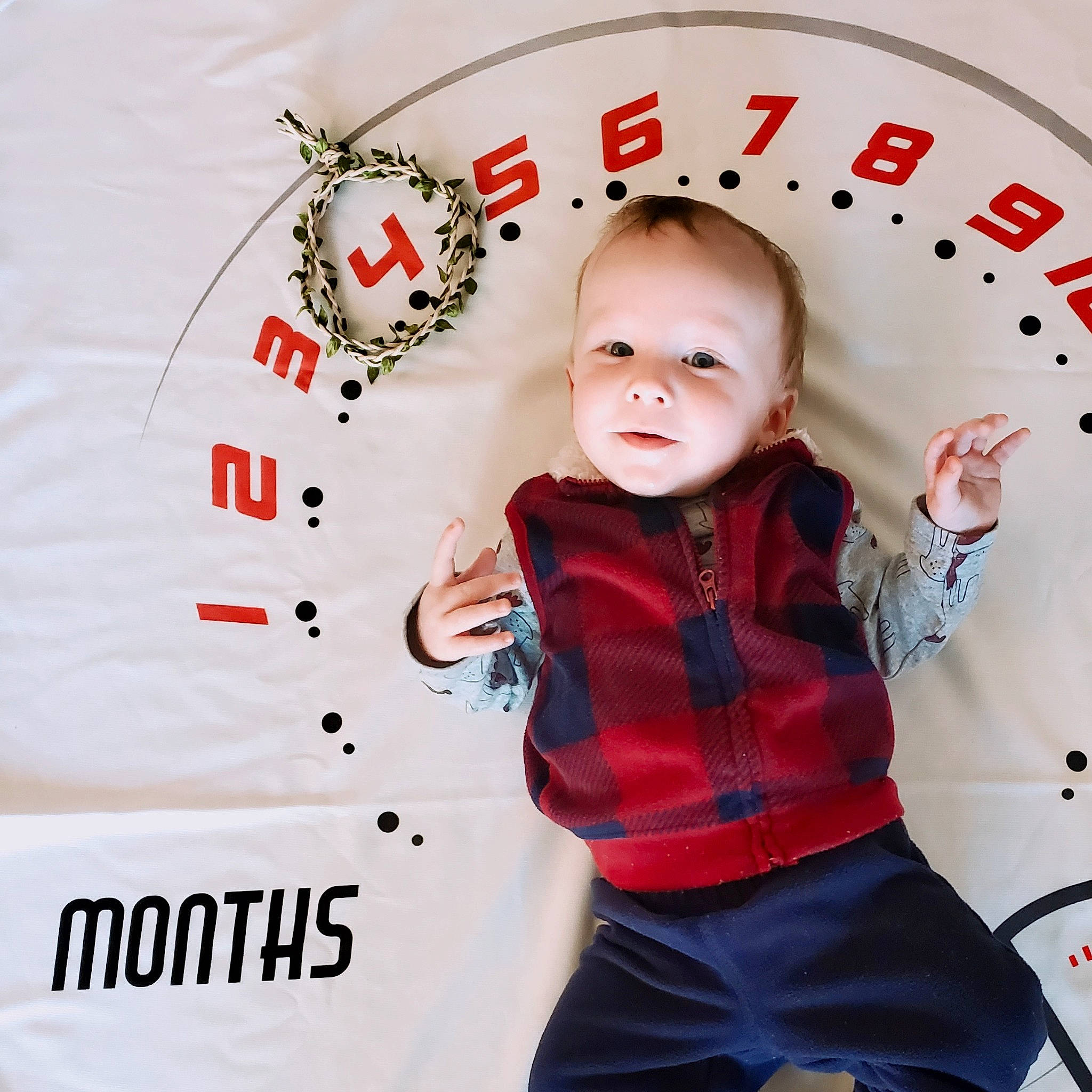 Hudson joined the competition — help win amazing prizes! baby, baby_toddler_clothing, beauty, child, facial_expression, fashion_accessory, fictional_character, font, hairstyle, happy, neck, pattern, person, personal_protective_equipment, plaid, red, sleeve, smile, t_shirt, toddler