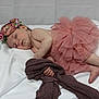 Kinsley joined the competition — help win amazing prizes! baby, sleeping, tutu, pink, flower_headband, blanket, knit_cloth, peaceful, infant, cute, soft_texture, resting, indoors, portrait, child, foot, hand, skin, lying_down, cozy