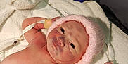 Ava-Mae joined the competition — help win amazing prizes! baby, bed, care, child, cute, gloved_hand, healthcare, hospital, infant, lying_down, medical, medical_equipment, monitoring, newborn, patient, person, pink_hat, skin, small, towel
