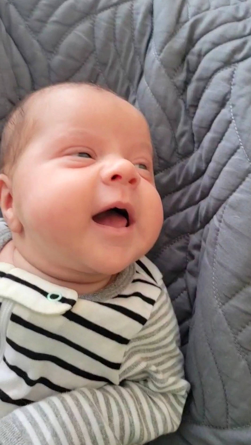 Waylon joined the competition — help win amazing prizes! baby, baby_laughing, baby_toddler_clothing, cheek, child, chin, comfort, eyelash, fun, happy, iris, laugh, lip, mouth, nose, person, pink, skin, sleeve, smile