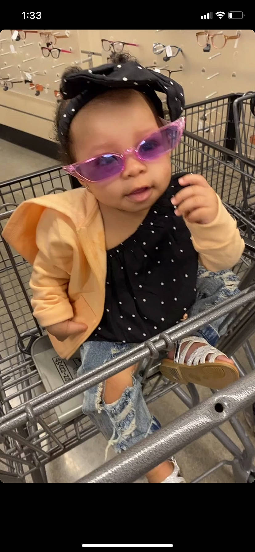 Londyn joined the competition — help win amazing prizes! automotive_tire, bicycle_frame, bicycle_tire, child, cool, denim, engineering, eyewear, fun, glasses, goggles, pattern, person, personal_protective_equipment, recreation, sports_gear, street_fashion, sunglasses, tire, toddler